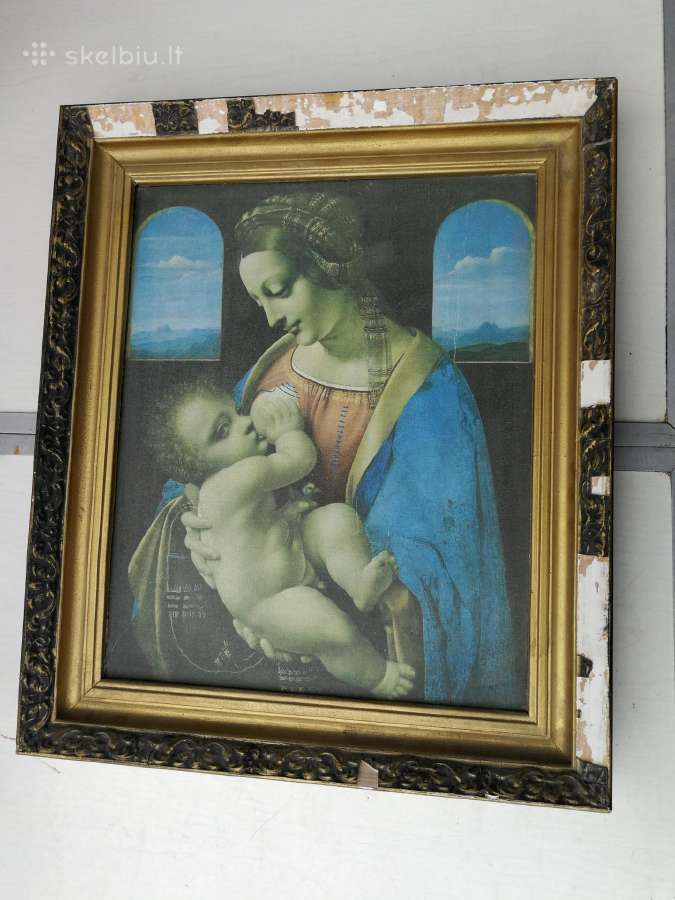 Senovinis paveikslas Marija su kūdikiu pigiai 15 e
