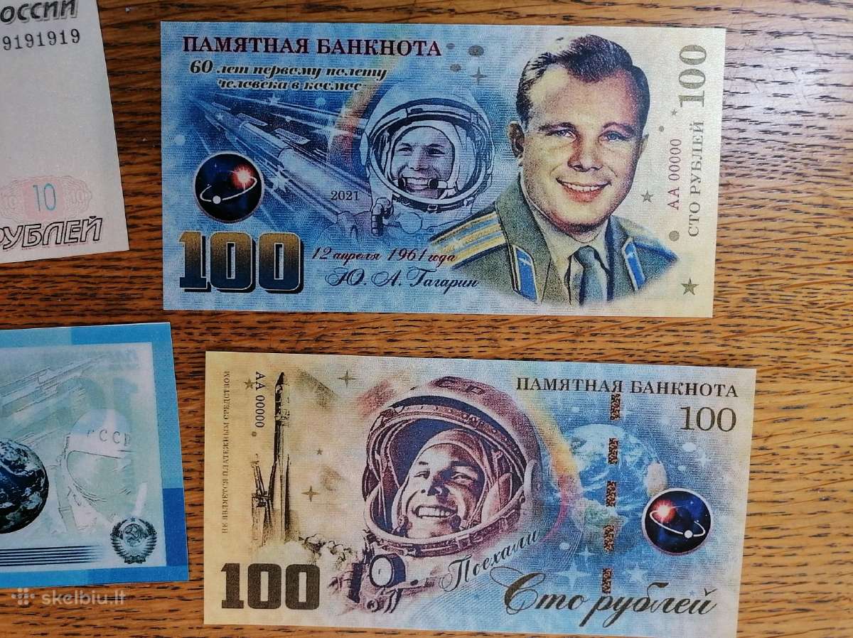 Suvenyriniai Rusijos banknotai su Gagarinu - nuotraukos Nr. 2