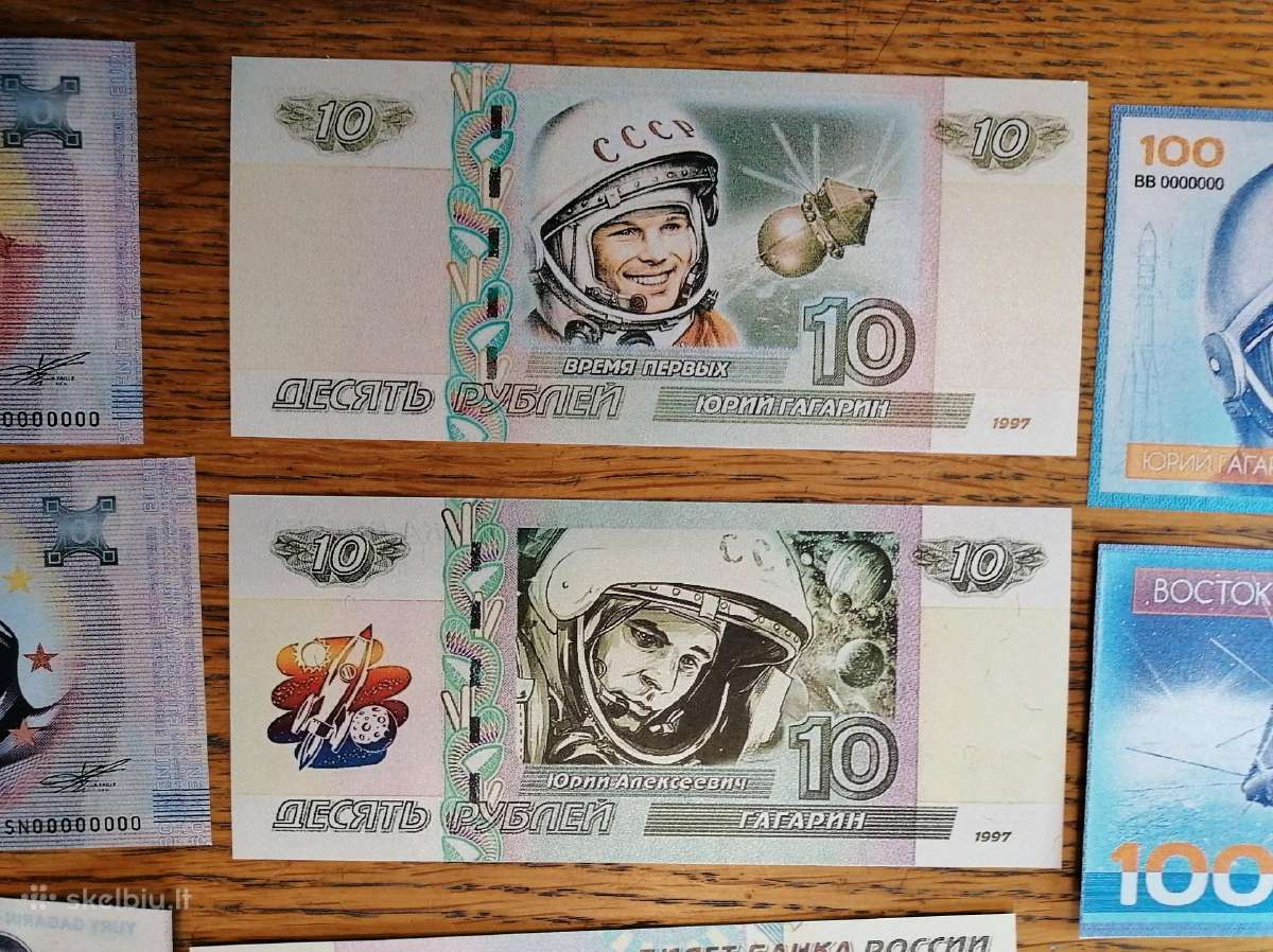 Suvenyriniai Rusijos banknotai su Gagarinu - nuotraukos Nr. 4