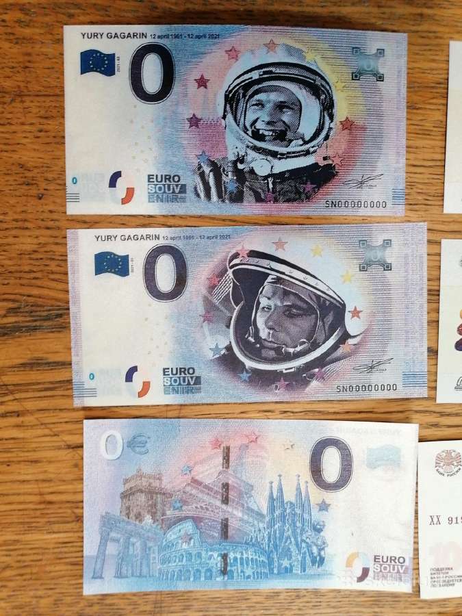 Suvenyriniai Rusijos banknotai su Gagarinu - nuotraukos Nr. 5