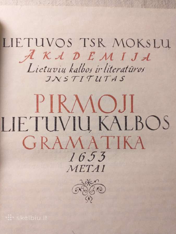 Pirmoji lietuvių kalbos gramatika - nuotraukos Nr. 3