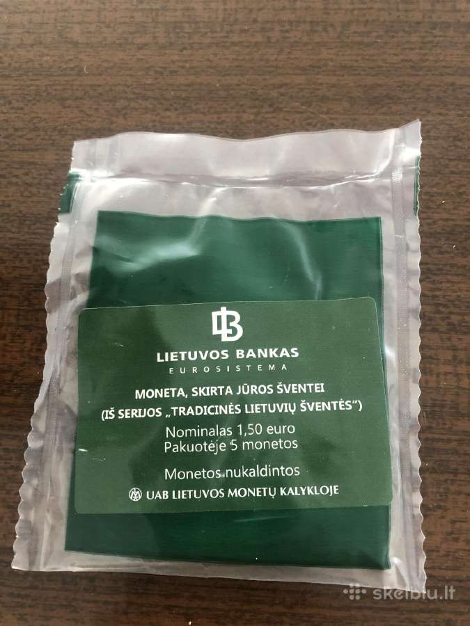 1,5 euro monetos skirtos jūros šventei