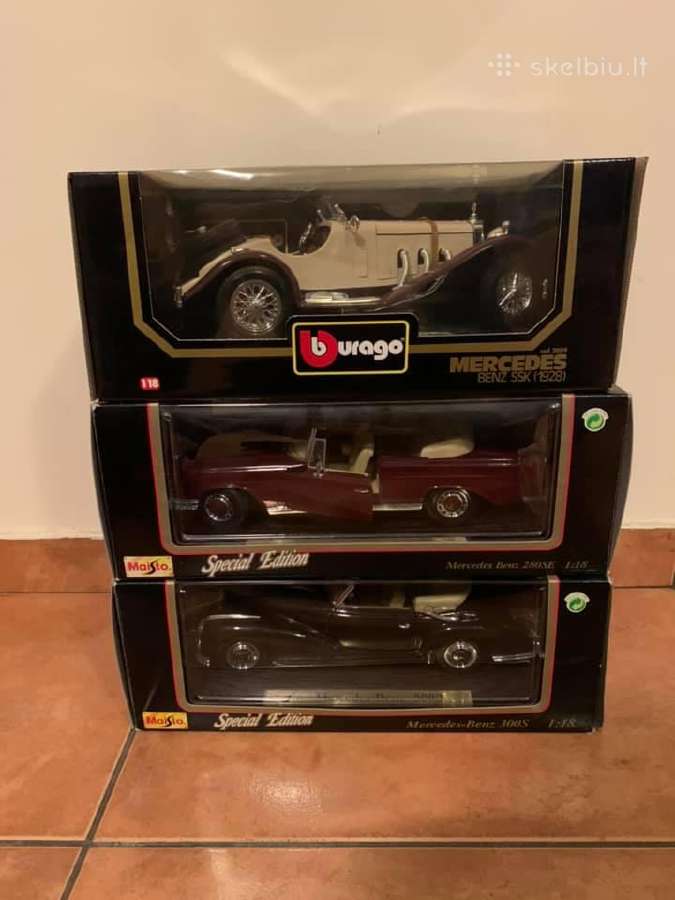 Mercedes modeliai 300s 280 se ir ssk 1924 1:18 - nuotraukos Nr. 4