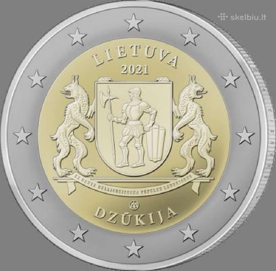 Lietuva 2021 Dzukija 2 euro progine moneta - nuotraukos Nr. 2