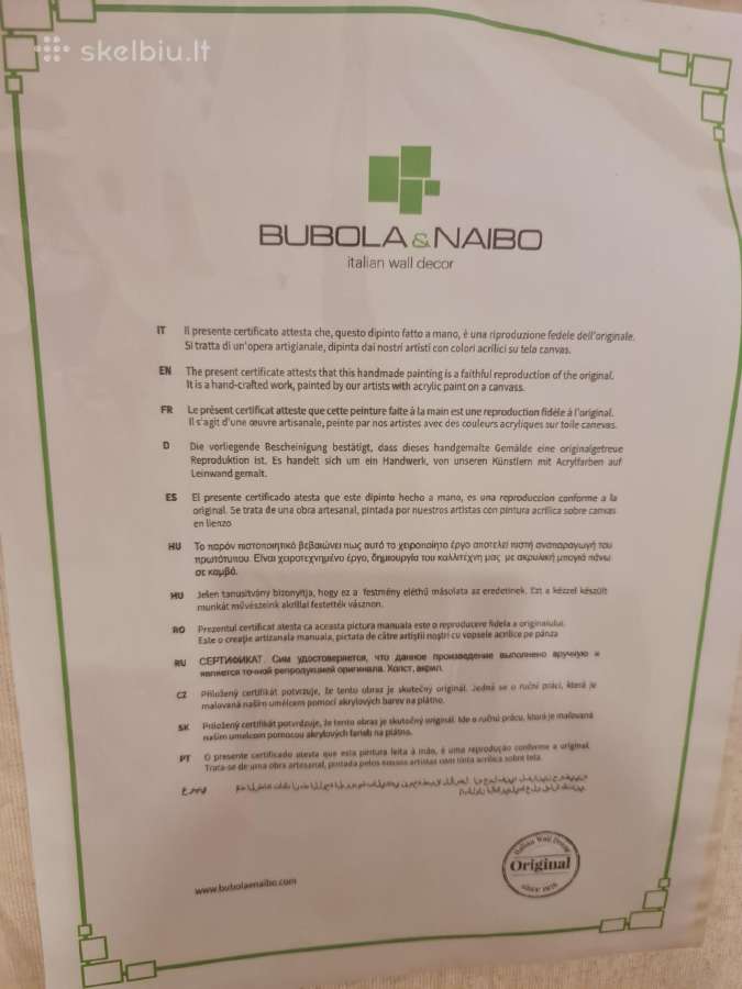 Paveikslas su sertifikatu - nuotraukos Nr. 2