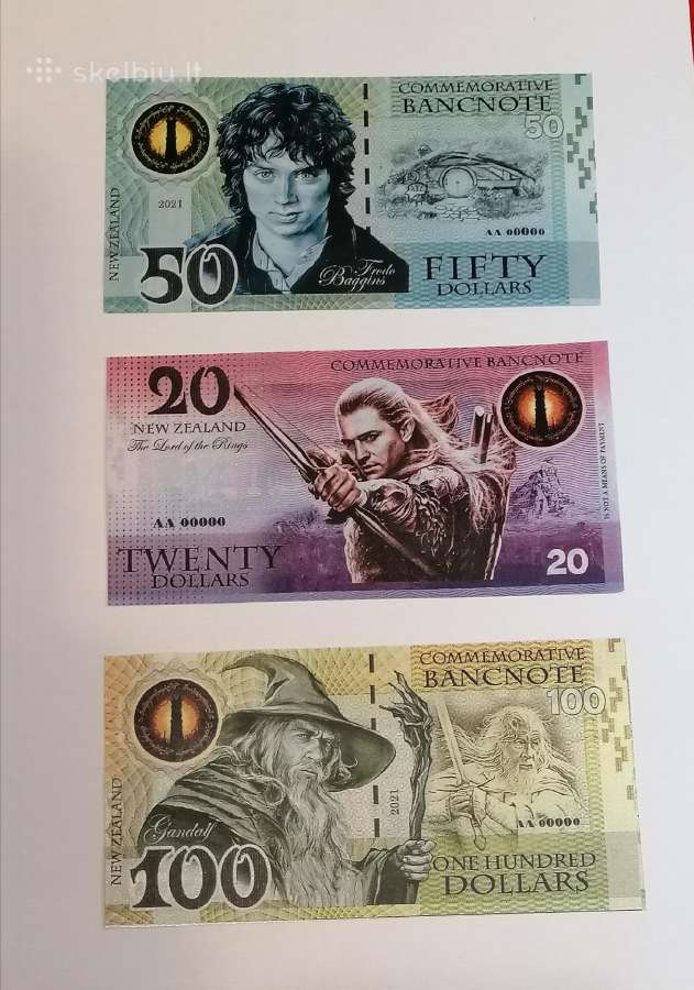 Suvenyriniai Žiedų Valdovo banknotai - nuotraukos Nr. 2