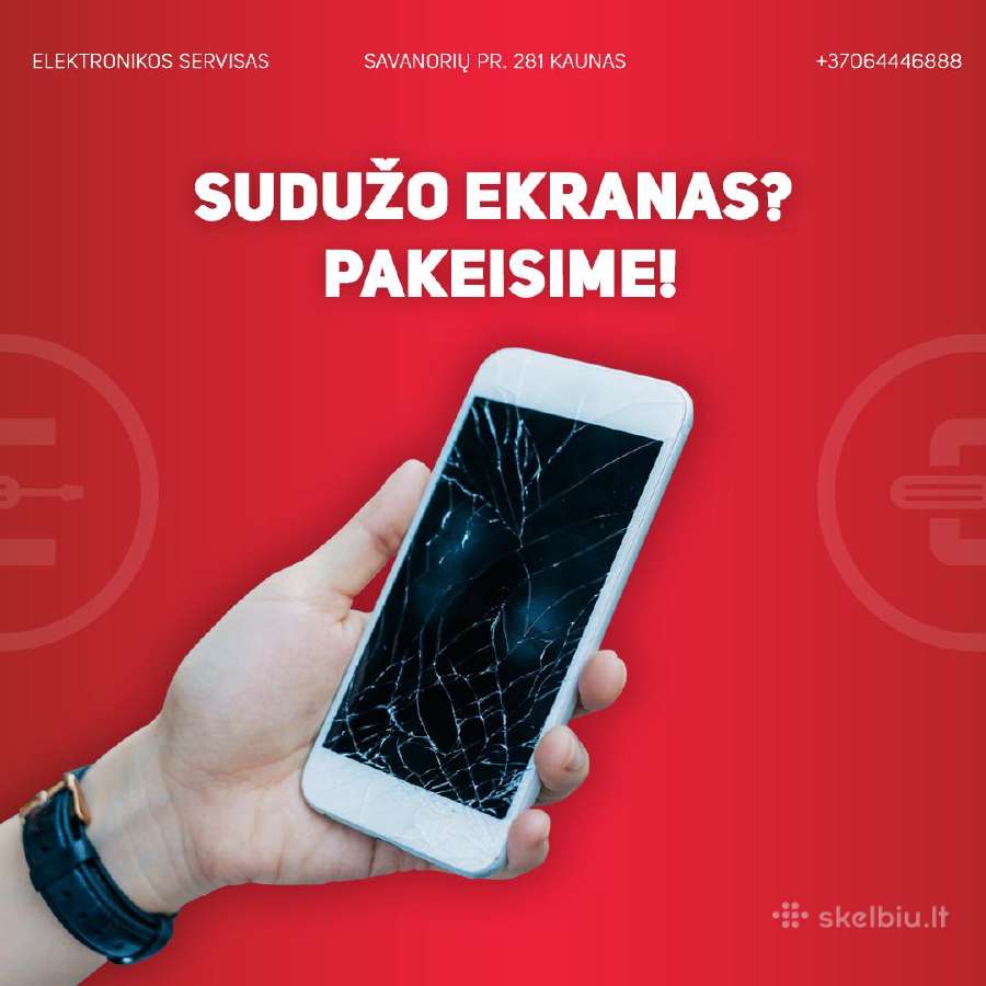 iPhone ekranų, baterijų keitimas