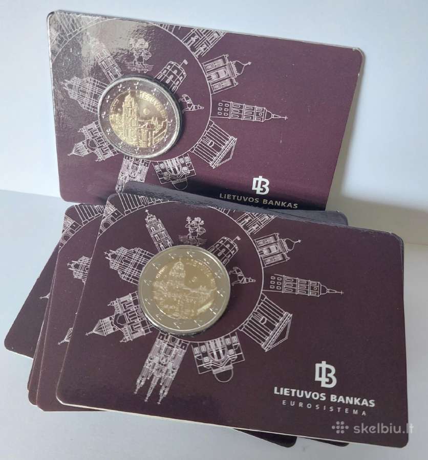 2 € moneta skirta Vilniui, violetinė kortelė - nuotraukos Nr. 3