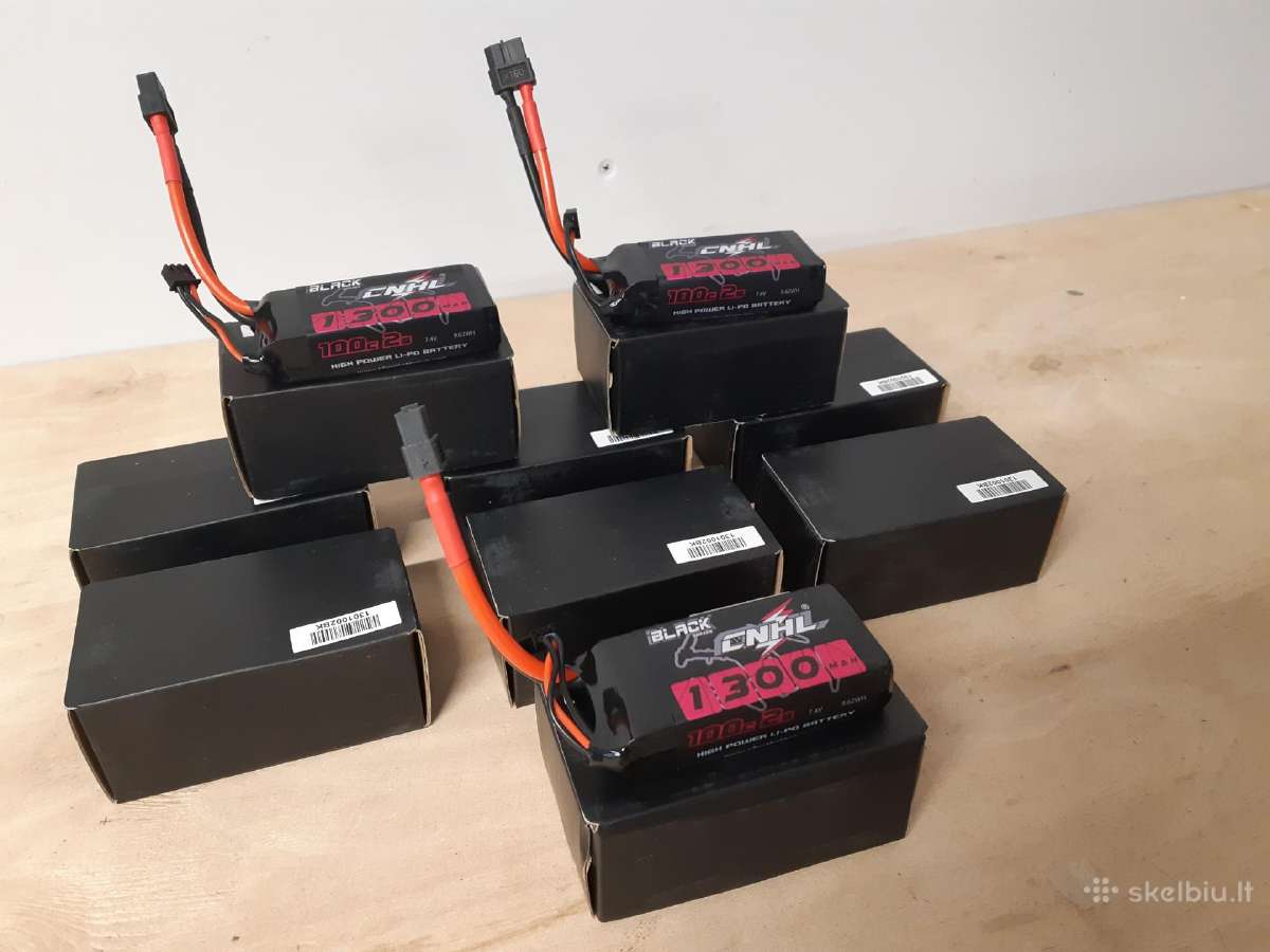 Naujos Cnhl Black Series 1300mah 2s 100c lipo