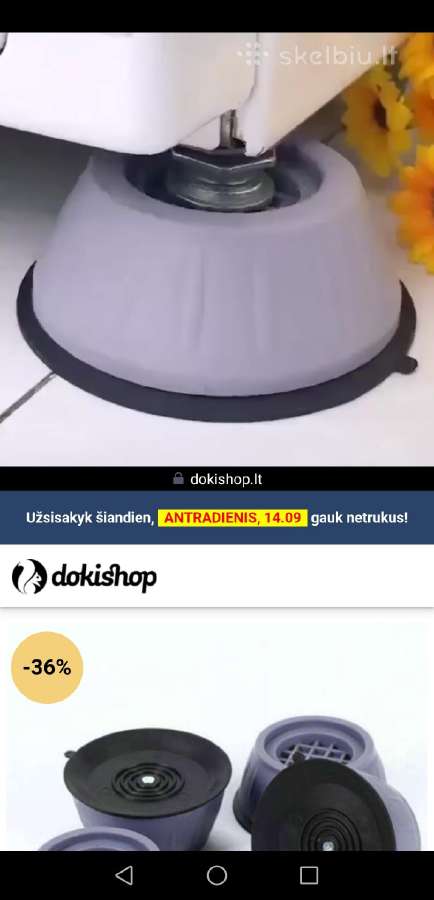Antivibraciniai padukai skalbimo masinai - nuotraukos Nr. 3