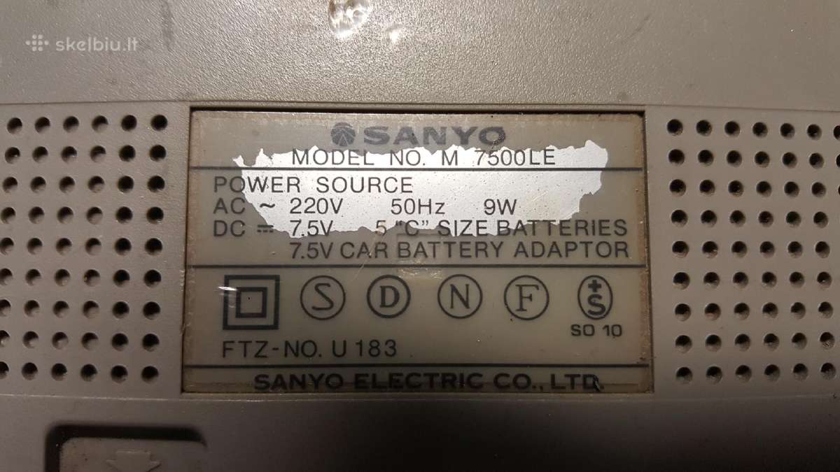 Sanyo M 7500 Le dalimis - nuotraukos Nr. 3