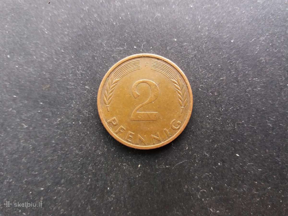 Vokietijos ( VFR) 1 ir 2 pfenigų nominalo monetos - nuotraukos Nr. 6