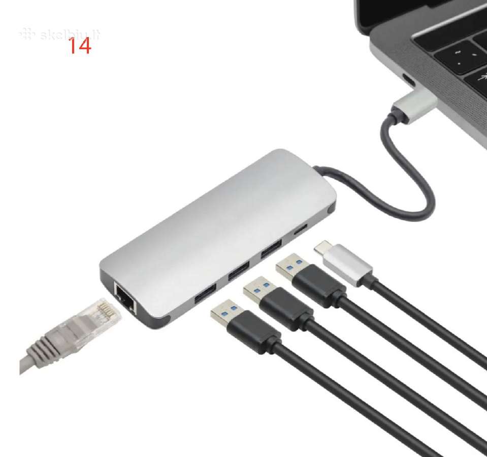 MacBook Pro, iPad Hub, Type-c HD-4k, Hdmi Nauji - nuotraukos Nr. 25