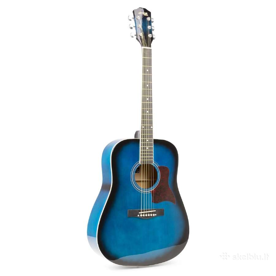 Max Solojam akustinė gitara melyna - rinkinys - nuotraukos Nr. 2