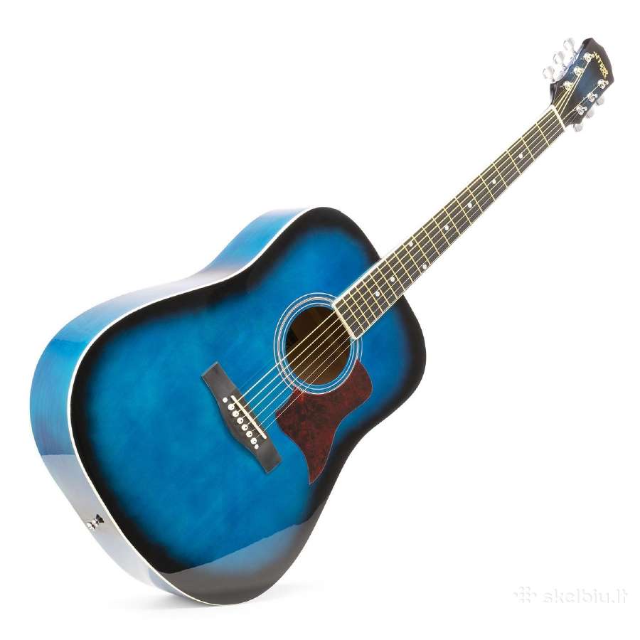 Max Solojam akustinė gitara melyna - rinkinys - nuotraukos Nr. 3