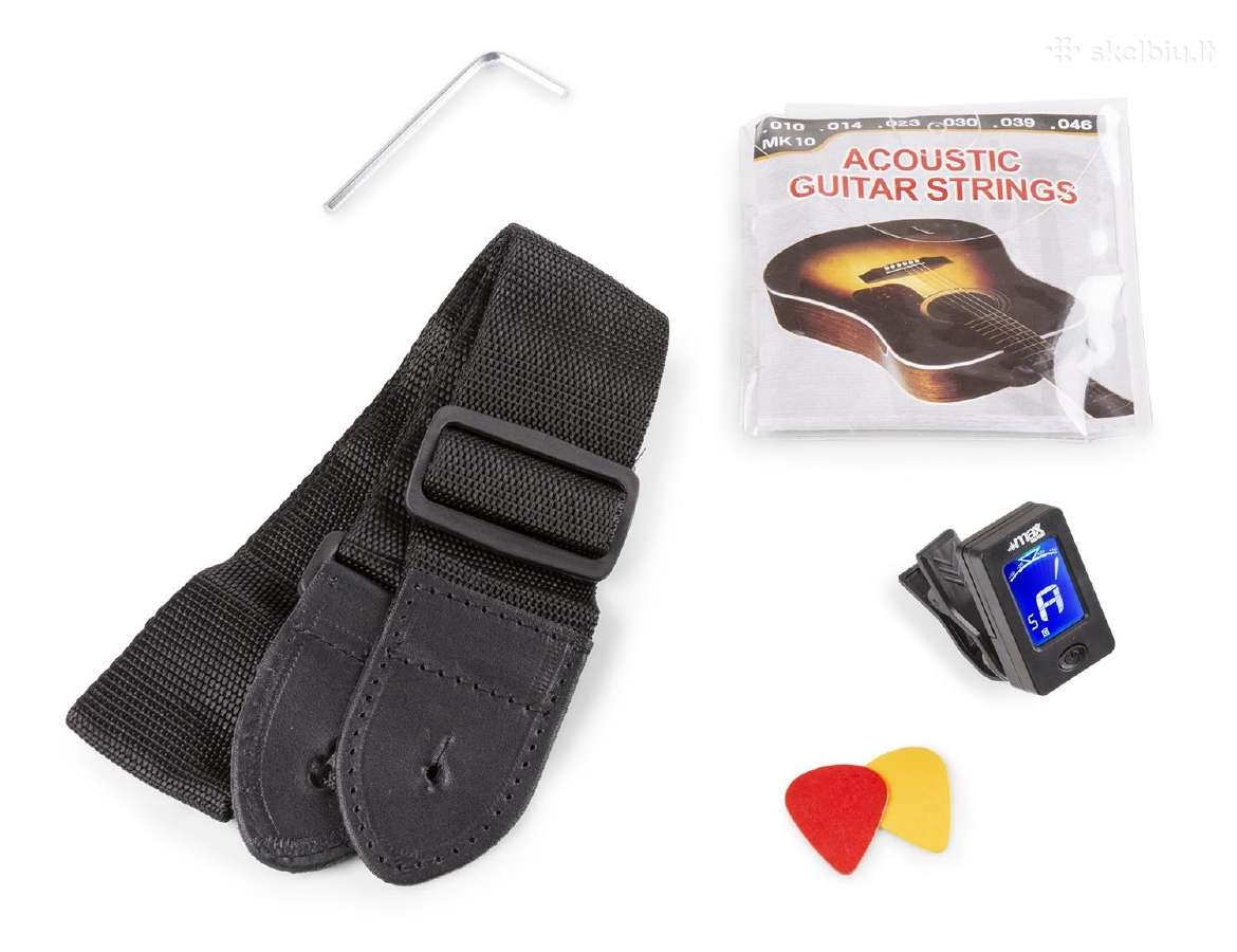 Max Solojam akustinė gitara melyna - rinkinys - nuotraukos Nr. 10