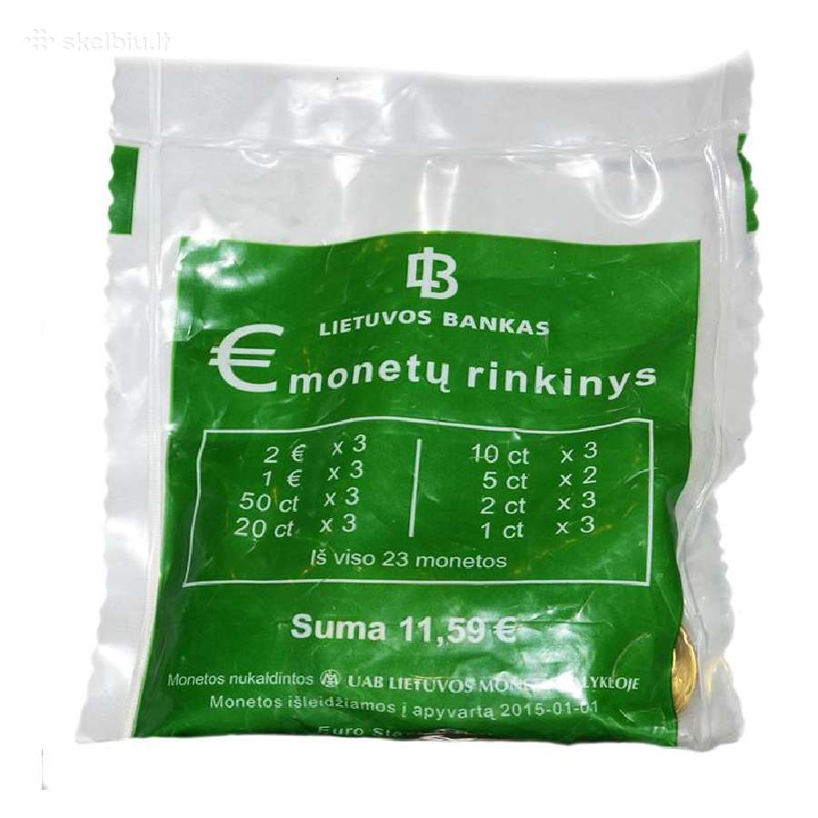 2015 Lietuva Euro monetų Starter kit!