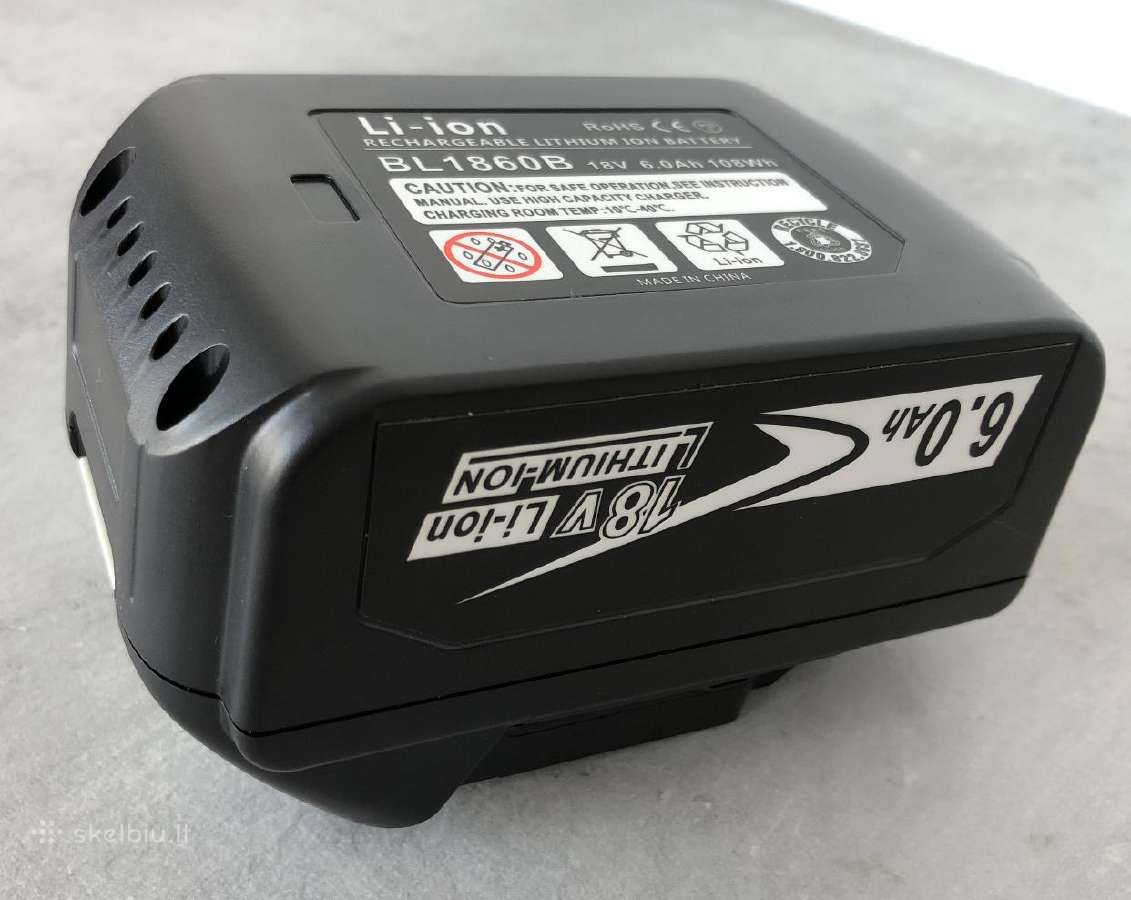 Makita baterijos akumuliatorius 6ah 18v - nuotraukos Nr. 2