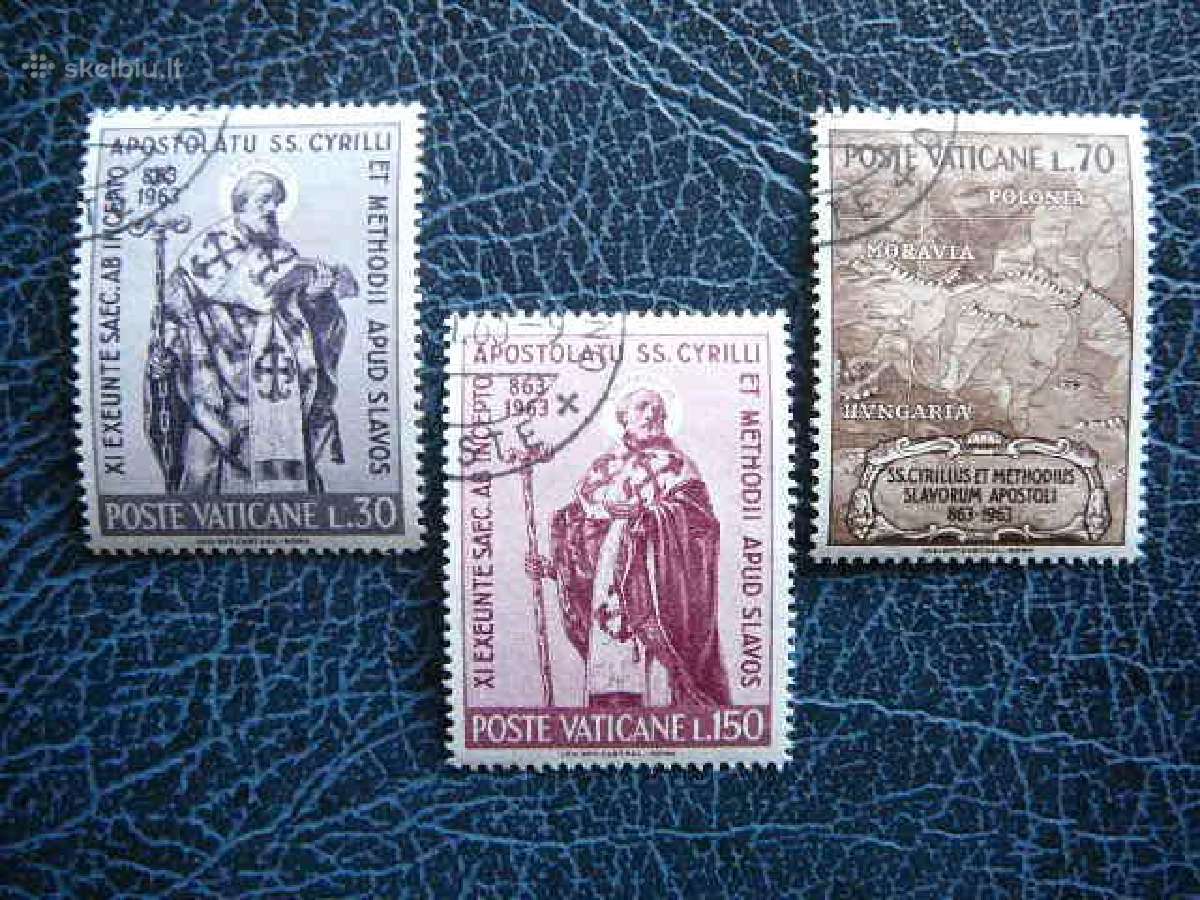 Sv. Kirilas Metodijus Vatikanas 1963 antsp. vt635a