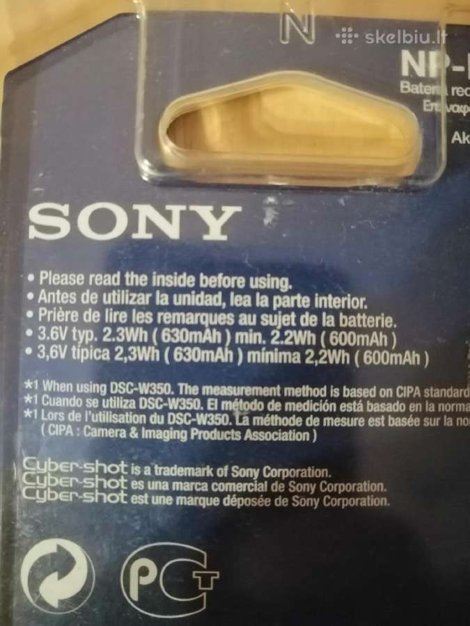Sony Originali baterija Np-bn1 - nuotraukos Nr. 3