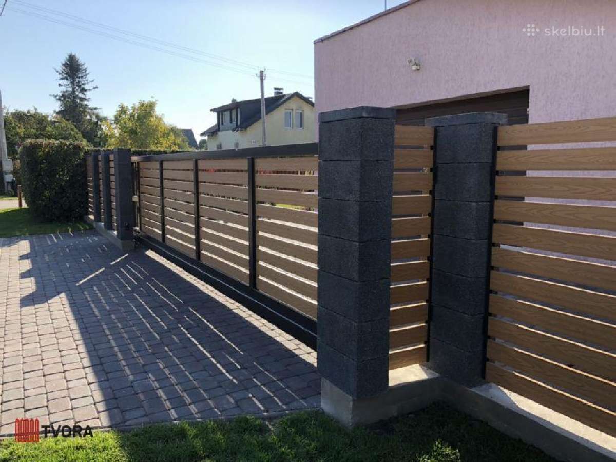 Tvoros ir vartai iš Wpc kompozito - nuotraukos Nr. 4