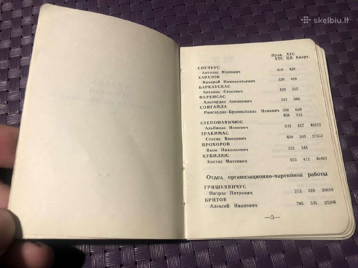 Knygele telefonine spec paskirties "Maskva" 1972m. - nuotraukos Nr. 2