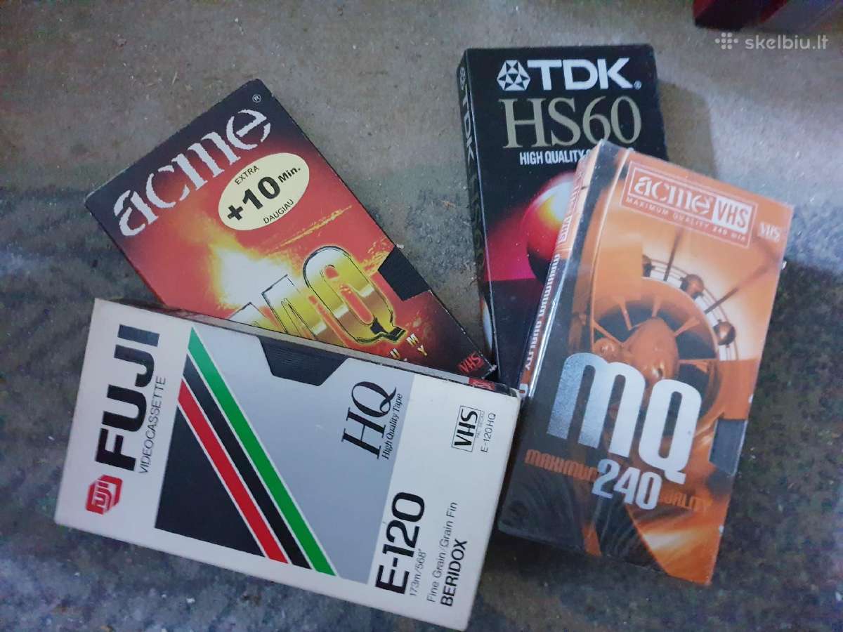Video kasetės Vhs su įrašais
