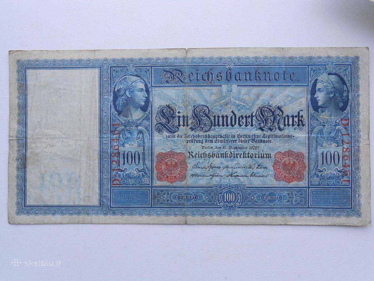 100 markių 1909m Vokietija