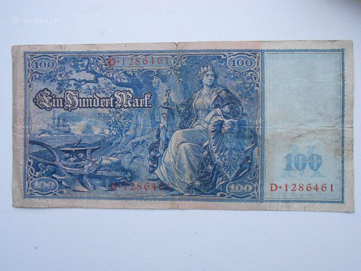 100 markių 1909m Vokietija - nuotraukos Nr. 2