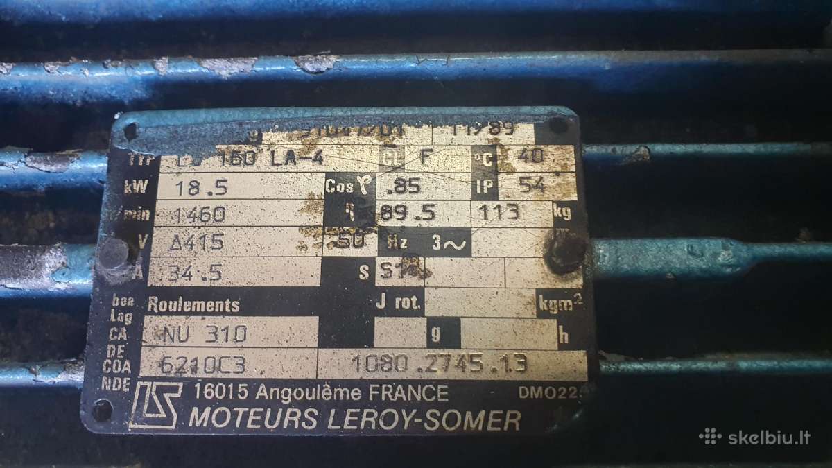 Elektros variklis 18,5kw - 380-415v - nuotraukos Nr. 2