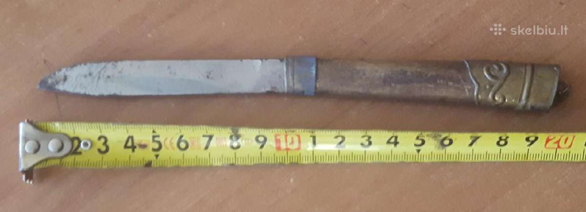Peiliukas senovinis su žalvarine apdaila