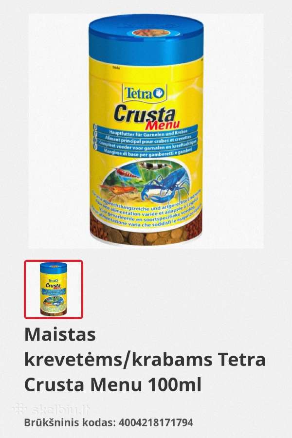 Maistas krevetėms / krabams - nuotraukos Nr. 2