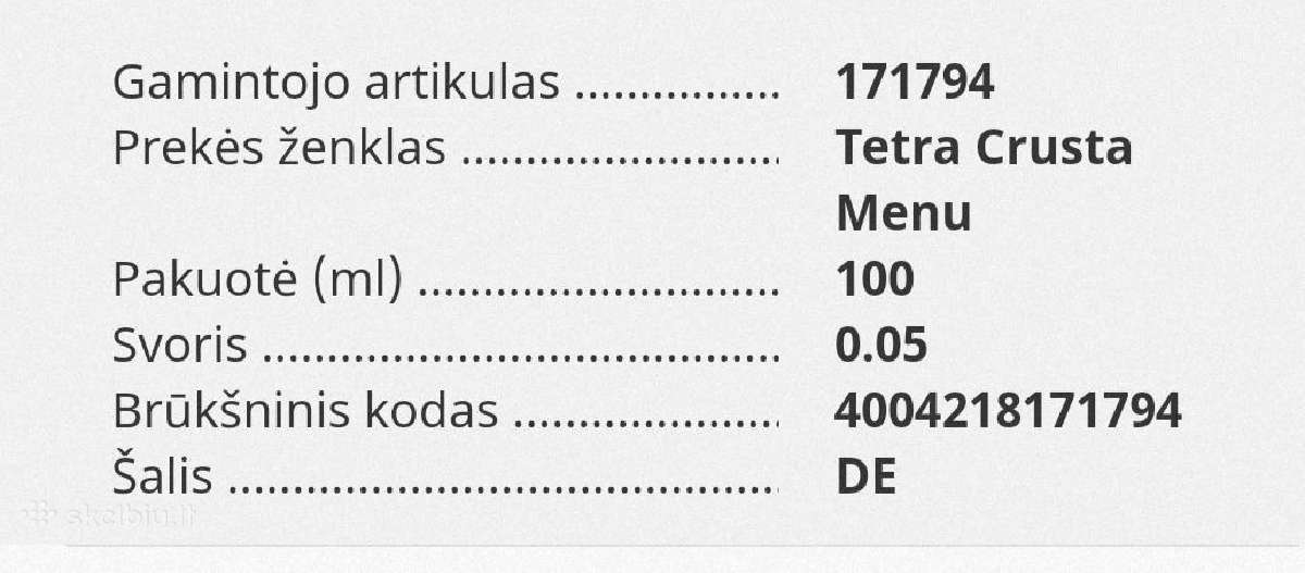 Maistas krevetėms / krabams - nuotraukos Nr. 3