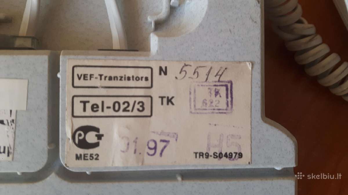 Telefonas namų/biuro Vef-tranzistors Tel 02/3 - nuotraukos Nr. 7