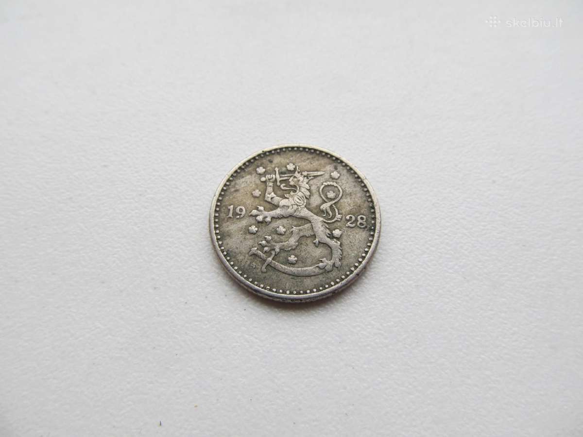 1 markka , Suomija ,1928, 1929, 1937 - nuotraukos Nr. 2