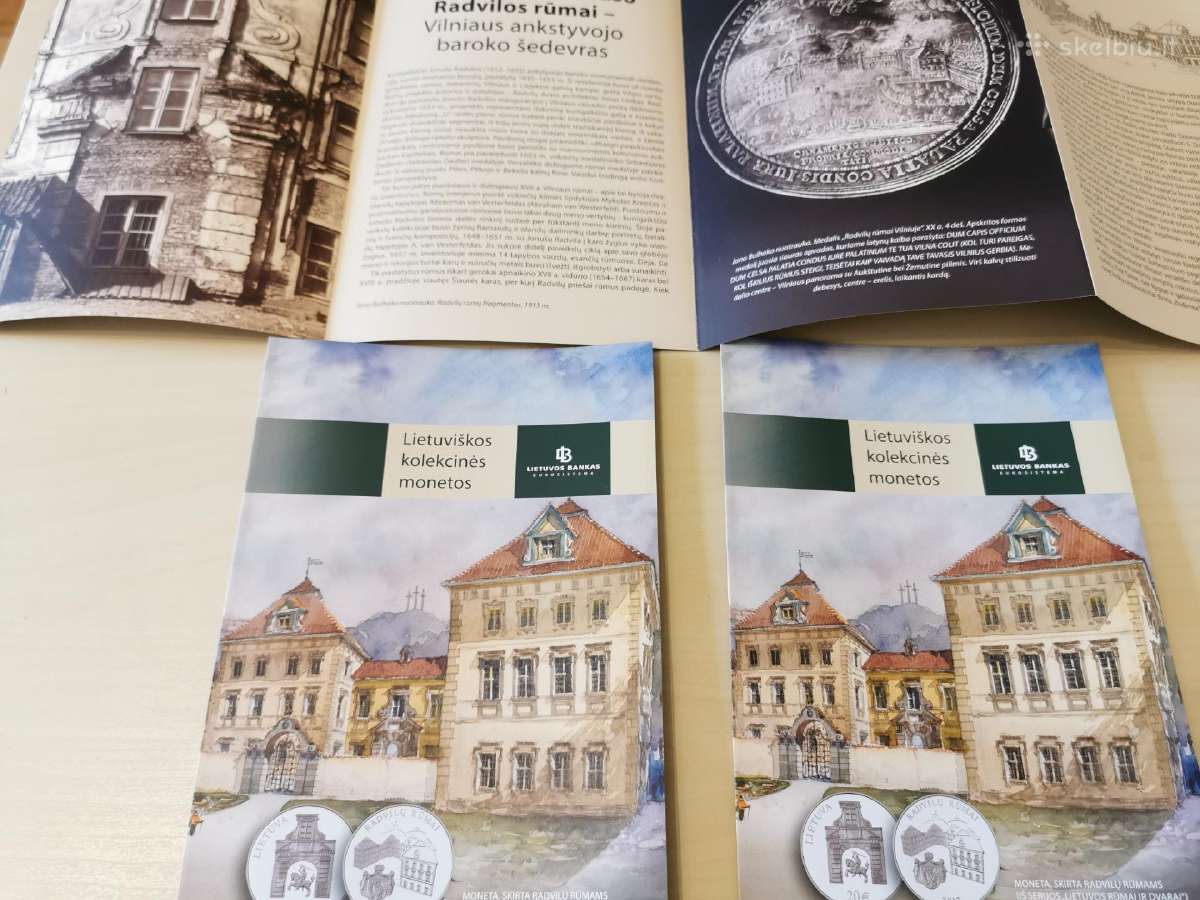 Monetos, skirtos Radvilų rūmams lankstinukas