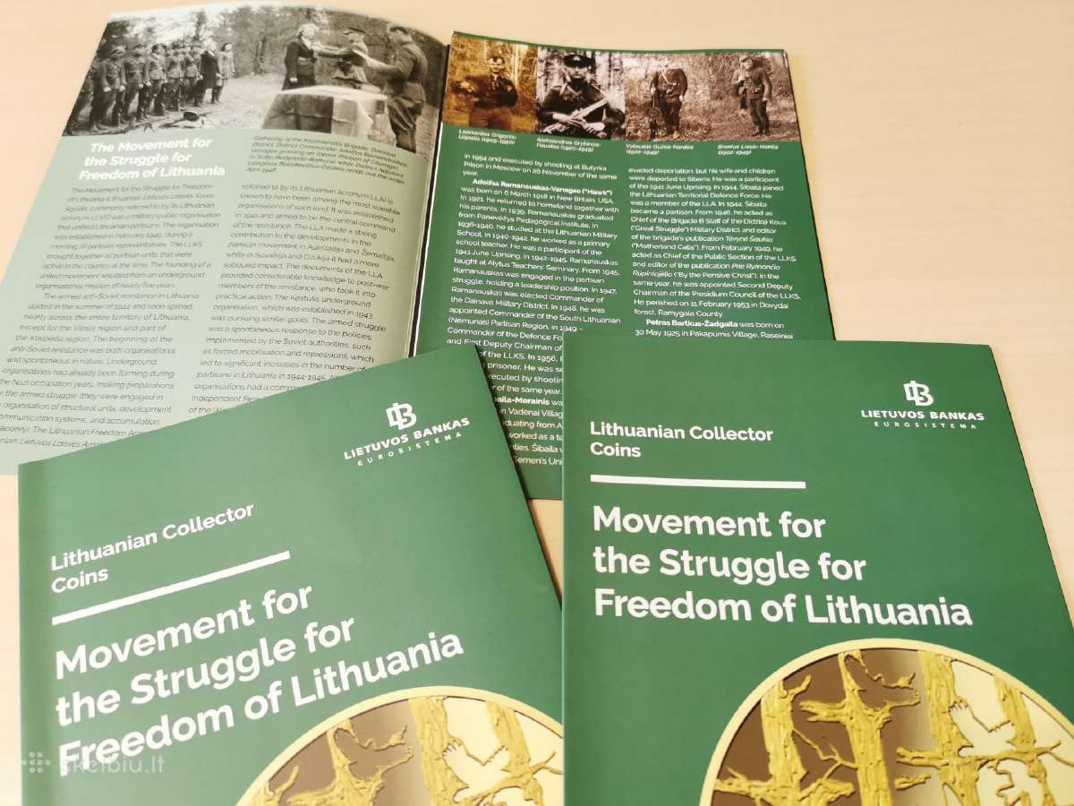 50 eu Sąjūdžio monetos lankstinukas