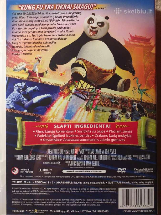 Dvd "Kung Fu Panda" - nuotraukos Nr. 2