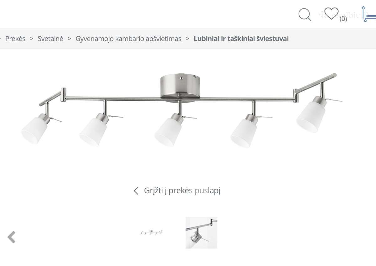 Lubinis Ikea šviestuvas