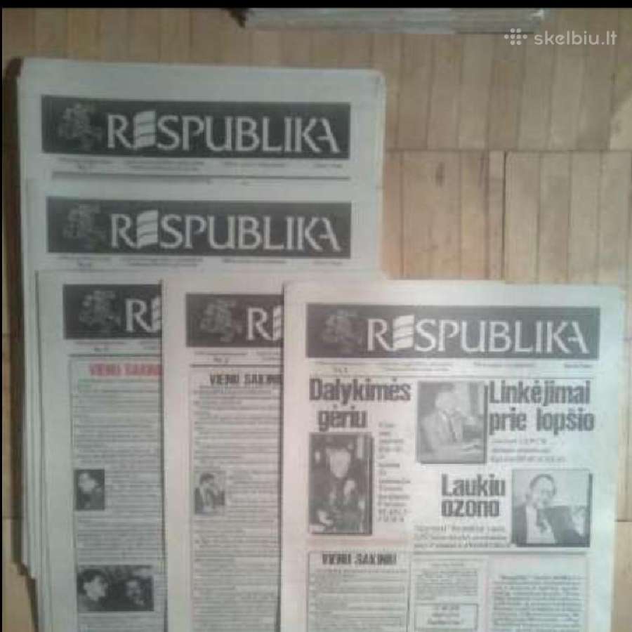 Laikraščio "Respublika" pirmųjų metų komplektas