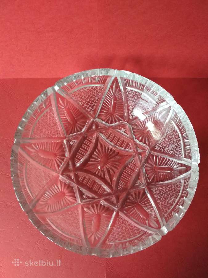 Krištolinės dvi vazos 21,5 cm