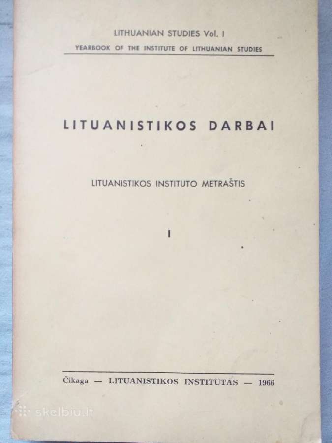 Lituanistikos darbai (Čikaga, 1966)