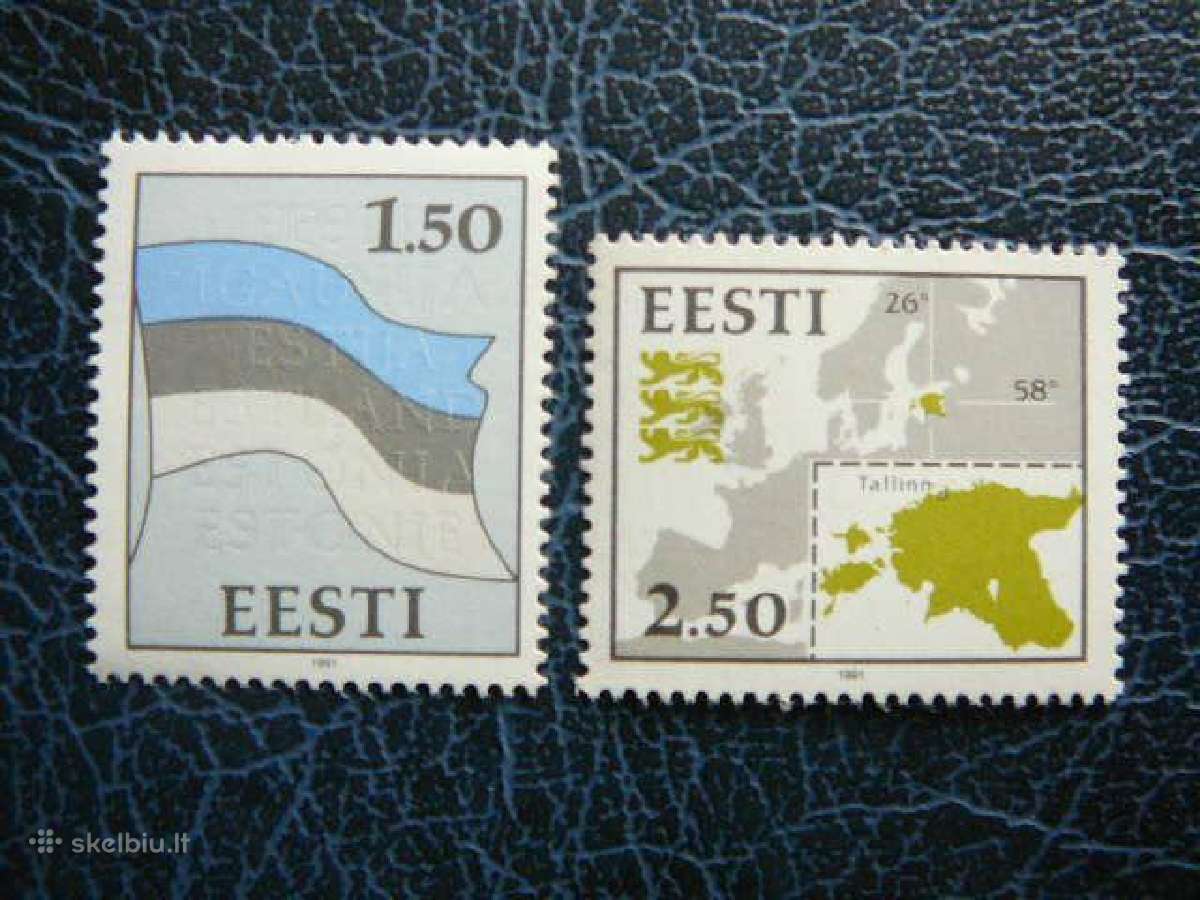 Veliava Zemelapis Estija 1991 svarus es174/5S