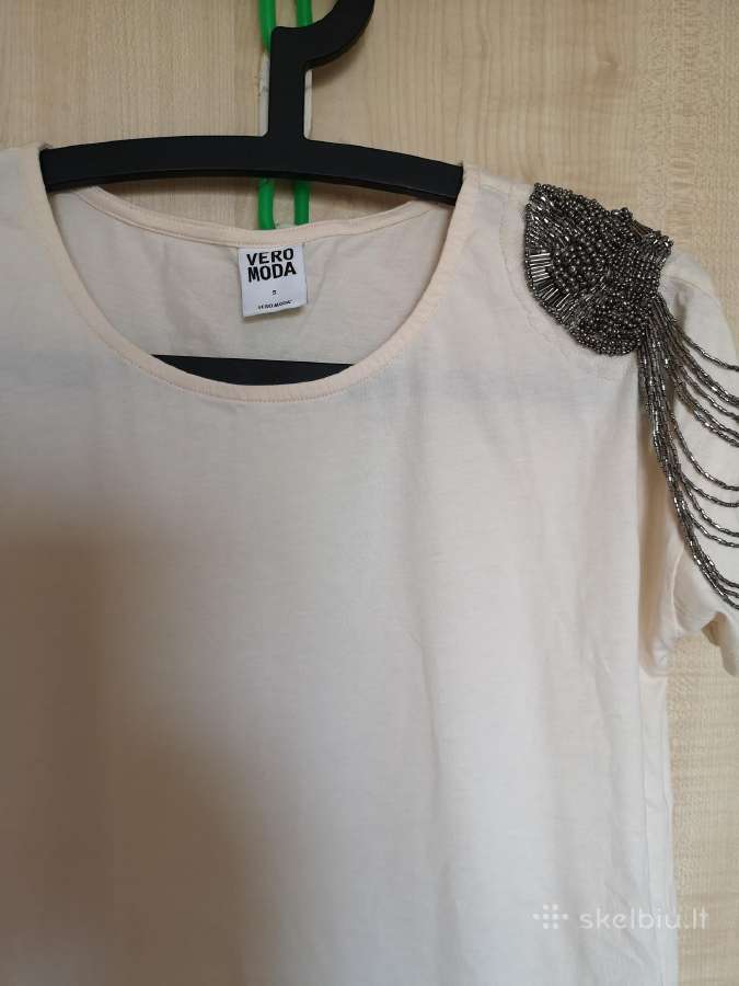 Vero moda smėlio spalvos marškinėliai - nuotraukos Nr. 2