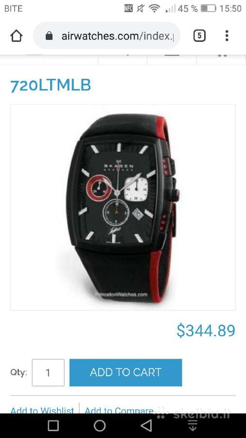 Skagen laikrodis chronografas be apyrankės - nuotraukos Nr. 3