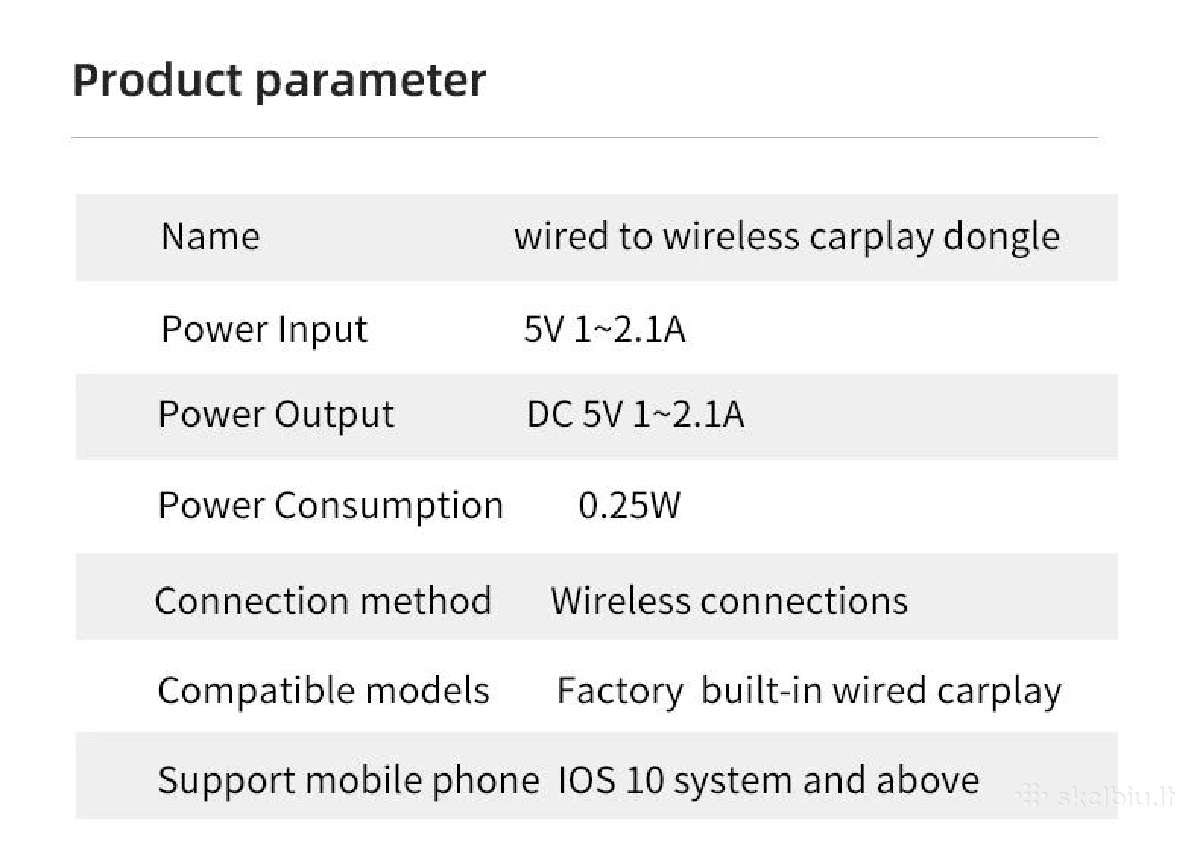 Bevielis/wireless carplay adapteris, multimedija - nuotraukos Nr. 6