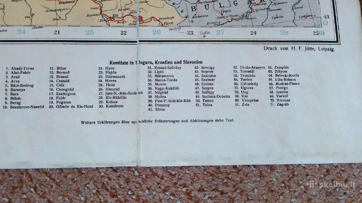 1910 m. Europos kelių žemėlapis - nuotraukos Nr. 3