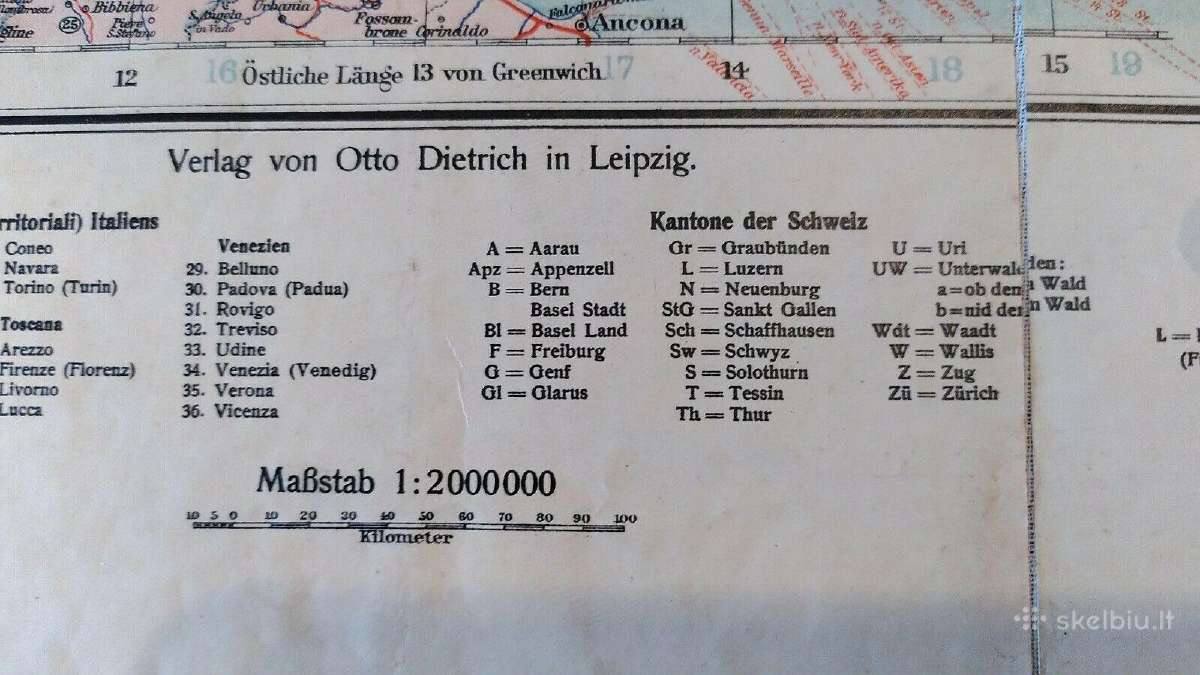 1910 m. Europos kelių žemėlapis - nuotraukos Nr. 4