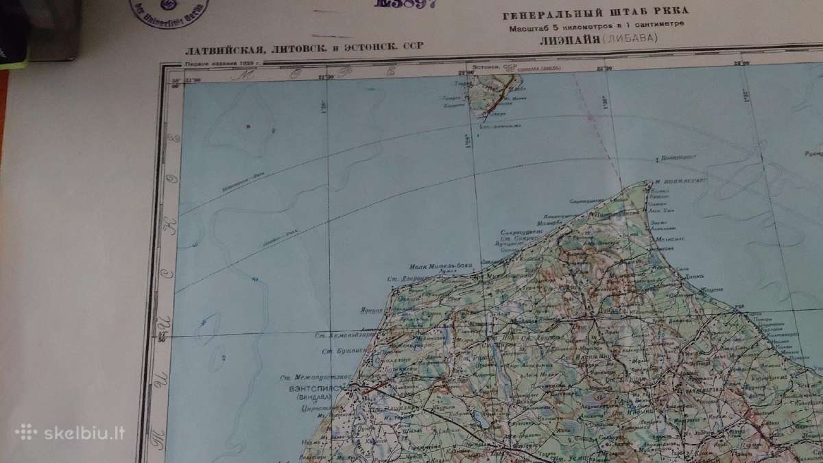 1940 m. Lietuvos, Latvijos, Estijos žemėlapis - nuotraukos Nr. 3