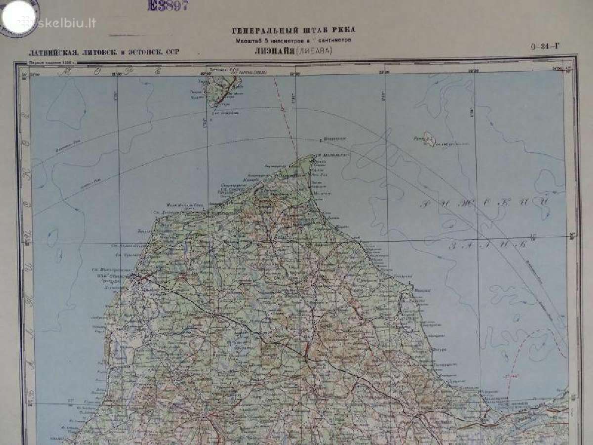 1940 m. Lietuvos, Latvijos, Estijos žemėlapis - nuotraukos Nr. 7